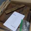 Rolanstar Bookshelf, 5-Tier Storage Rack, Narrow Corner Bookshelf, Display Wooden Shelves for Living Room, Bathroom, Balcony, Kitchen,Rustic Brown