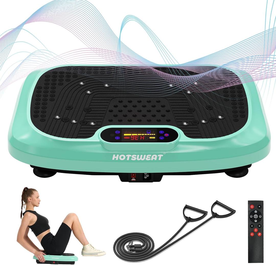 HOTSWEAT Lightweight Exercise Machine with Vibrating Plate, Vibration Platform for Lymphatic Drainage, Waver Vibrating Board for Weight Loss and Shaping