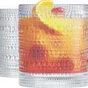 Khen Plastic Hobnail Drinking Glasses Set of 4 Clear Cups 14oz, Shatterproof & Unbreakable Acrylic Beaded Design, BPA-Free, Dishwasher Safe Indoor/Outdoor Drinkware for Water, Juice, Cocktails