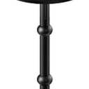Small Round Side Table, Coffee Drink Table for Small Spaces, Modern Night Stand with Metal Leg, Weighted Iron Base Pedestal Round End Tables for Living Room, Bedroom, Narrow Corners,Sofa Couch