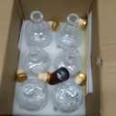 Mfacoy Set of 6 Glass Bottles, 12 oz Clear Bottles, Heavy Base Glass Bottle with T-Top Cap, Bottle for Beverages Drinks Oil Vinegar Kombucha Beer with Cork Stopper Airtight Lid