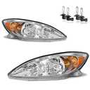 Vizotae Headlights for 2002 2003 2004 Toyota Camry Halogen Headlamp Replacement, High/Low Beam W/Bulbs, Driver & Passenger Side