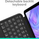 Logitech Combo Touch iPad Pro 11-inch (M4 & M5)(2024 & 2025) Keyboard Case - Detachable Backlit Keyboard with Kickstand, Comfortable Typing, USB Connectivity, Multi-use Mode - Midnight Black