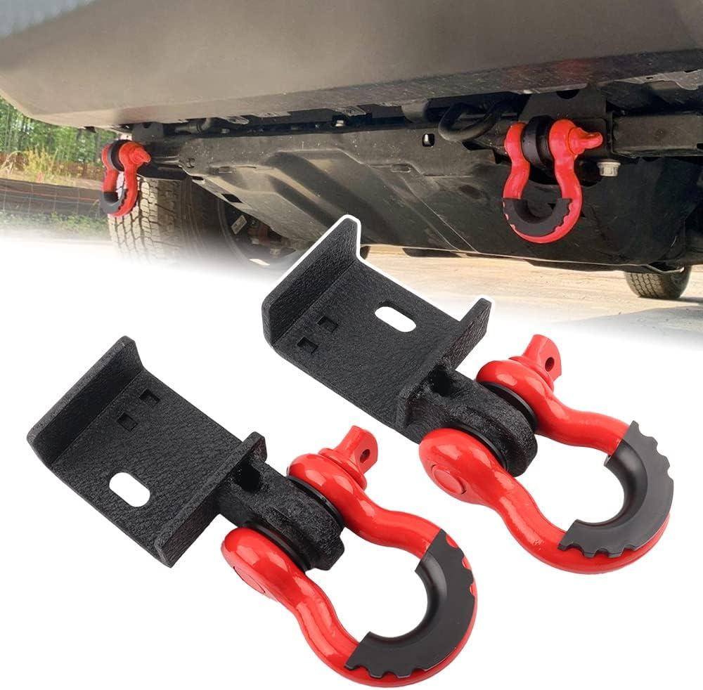 Tacoma Front Tow Hook Mounting Bracket With 3/4 D Ring Shackle Demon Hook Brackets Compatible With Toyota Tacoma 2009-2023