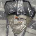 HFX Women's Button Down Plaid Fleece Shacket With Bonded Sherpa Lining, Dual Chest Pockets S