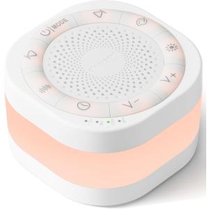 Glocusent White Noise Sound Machine with 44 Soothing Sounds 12 Colors Night Light Noise Machine for Baby Kids & Adults Sleep Machines, Sound Therapy for Home, Travel, Registry Gift