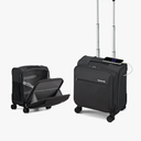 Hanke 16 Inch Underseat Carry On Luggage with Wheels Small Suitcase Softside Luggage Bags for Travel Lightweight Suitcases with Wheels Travel Luggage Personal Item for Men and Women(Black