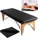 BALAPET Lash Bed Sheets Non-Sticky Sugaring and Waxing Pad Wipeable and Waterproof PU Leather Massage Table Cover Suitable for Grafting Eyelash Beds Massage Tables,SPA,Beauty(Black)