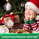 6 Set Funny Christmas Ornaments Kit 2025 Santa Claus Gag Ball Gifts Plastic Fillable Ornament Funny Hilarious Prank Inappropriate Naughty Ball Christmas for Adults Tree Hanging Decoration, 3.94 Inch