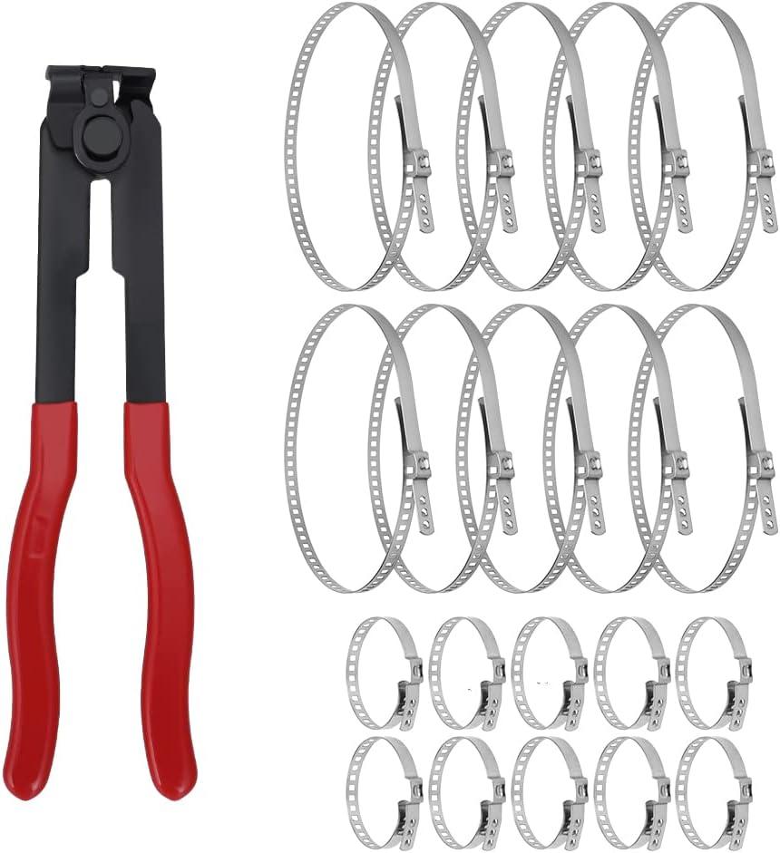 Alpha Rider For Auto/ATV CV Joint Axle Boot Clamp Pliers Tool with 20 Crimp Bands -Ear Type Extension For Most Cars