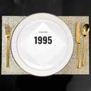 SharkBliss Vintage 1995 30th Birthday Cocktail Napkins, 100 Pack Black Vintage 1995 Disposable Paper Beverage Cocktail Napkins for His Her Thirty 30th Birthday Party, 2-Ply, 5x5" (1995 Black)