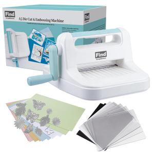 Manual Die Cutting Machine,Embossing Machine for Card Making Crafting, 6" Openning(Gift Box) (6 inch Blue)