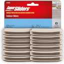 Super Sliders 12 Pack  2.87" x 0.87" Rectangle Self-Stick Furniture Sliders for Carpet & Outdoor Surfaces  Durable Plastic Sliders for Chairs, Tables & Patio Furniture, Beige