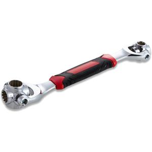 Lichamp 48-in-1 Socket Wrench, Flexible Multi Functional Dog Bone with Rubber Handle, 360 Degree Rotating Head, Any Size Standard Span for Auto Repair and More