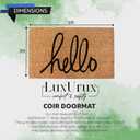 Extra Large Coir Door Mat 3x5 Ft Hello Front Door Mat Heavy Duty Natural Coconut Fiber Outdoor Entryway Rug, Non-Slip Backing