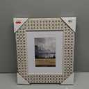 Afuly 5x7 Picture Frame Boho Picture Frames 3D Cross Pattern Distressed Moroccan Photo Frame Wall Desk Bohemia Home Office Decor Wedding Birthday Gifts for Mom Woman Grandma (brown&white)