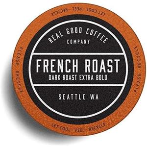 Real Good Coffee Co French Roast Dark Coffee K Cups 36 Count