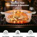 Enameled Oval Dutch Oven Pot with Lid, 7 QT Cast Iron Dutch Oven with Dual Handles for Cooking, Bread Baking, Frying, Non-stick Enamel Coated Oven (Caramel White)