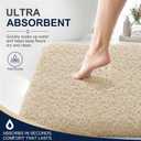 OLANLY Microfiber Large Bathroom Rugs 70x46, Soft Absorbent Bath Mat, Sand