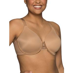 Vanity Fair Women's Full Figure Beauty Back Smoothing Bra, 4 Way Stretch Fabric, Lightly Lined Cups up to H (Underwire - Totally Tan) 40D
