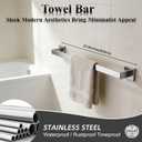 Bathroom Hardware Set 20 Piece Brush Nickel Bathroom Accessories Set SUS304 Towel Bar Set Includes 4 Towel Bar 24 Inch+4 Towel Holder+4 Toilet Paper Holder+8 Towel Hooks (20, Brushed Nickel, 24 Inch)