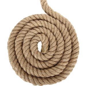 Manila Rope (1-1/2 Inch x 15 Feet), Natural Thick Hemp Rope, Twisted Strong Jute Rope, Twine Burlap Rope for Crafts, Nautical, Landscaping, Railings, Hanging Swing, Tug of War, Decorating