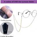 KAI Top Eyeglass Chain Sunglasses Chain Fashion Glass Bead Mask Lanyard Chain Face Mask Chain for Women Men (Champage)