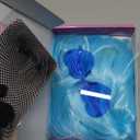 PLULON Light Blue Bob Wig with Heart Sunglasses and Hair Cap for Women, Short Bob Wigs Synthetic Colored Funny Cosplay Hairpieces for Women Men Daily Bachelorette Halloween Costume Party Decorations