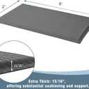 Anti Fatigue Mats Industrial 2' x 6' 15/16" Thick Ergonomic Standing Mat Commercial Heavy Duty Diamond Plate Shop Floor Mats Helps Relieve Back and Leg Soreness, Grey