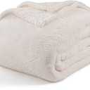 Throw Blanket for Couch-Cream Boho Throw Blanket, Soft Fleece Plush Lightweight Blankets&Throws for Woman, Fuzzy Decorative Blankets for Livingroom Bed Sofa Chair(50x60in, Pink), 2 Pieces