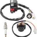 M MATI Start Stop Headlight Switch & Starter Solenoid Relay & Spark for Yamaha Warrior 350 87-95 Big Bear 350 Moto-4 350 250 22 86-94 Terra Pro 88 59V-83973-09-00 3HP-83973-00-00 4KD-81940-00-00