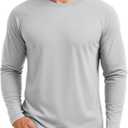 Boladeci Men's Thermal Underwear Tops Fleece Lined Base Layer Long Sleeve Shirts for Cold Weather (X-Large, Light Gray)