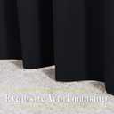 NICETOWN Black Blackout Curtains for Bedroom 84 inches Long - Light Reducing Thermal Insulated Solid Grommet Curtains/Panels/Drapes for Living Room (Set of 2, W50 x L84)