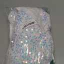 DUOBAO Christmas Tree Skirt 48 Inch Round with Sequins and Velvet Iridescent White Soft Fabric Elegant Luxury Mat for Glitter Xmas Decoration