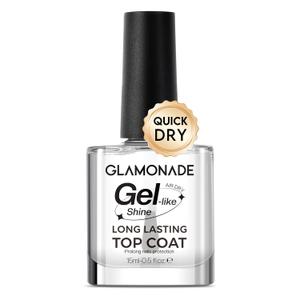 Glamonade Top Coat Nail Polish Clear: Quick Dry Nail Polish No Chip High Shine Long Lasting Glossy Fast Air Dry Top Coat for Nail Art Manicure Salon Quality