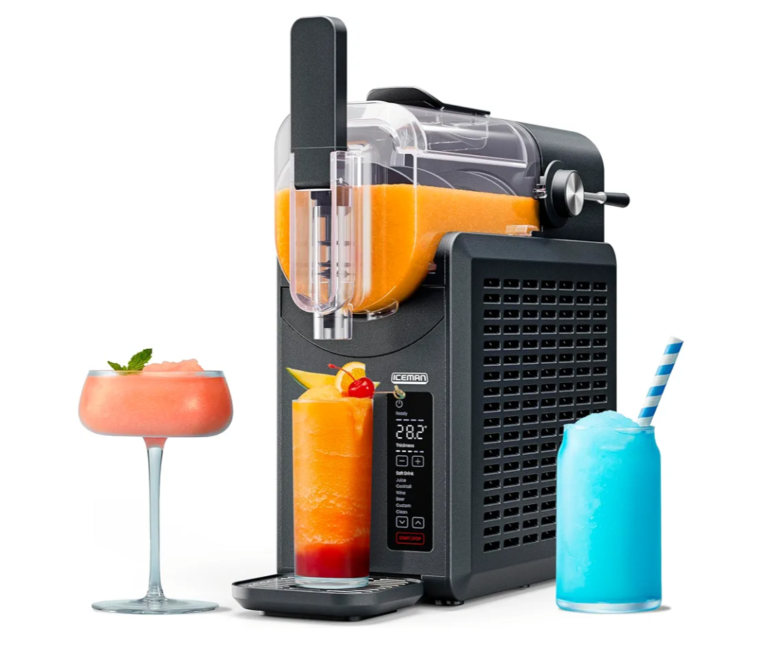 Merrysun Slushie Machine 88 oz with Dust Cover 7in1 Slushy Machine for Home, No Ice Needed, AutoClean, LED Display, Frozen Drink Maker for Margaritas, Cocktails, Milkshake, Smoothies