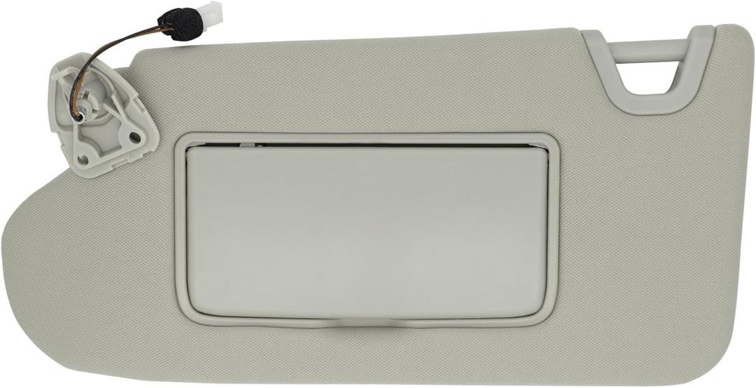 Driver Left Side Sun Visor Replacement Compatible with Nissan Altima 2013 2014 2015 2016 2017 2018 with Light Switch 96401-3TA2A Color Grey