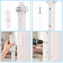 Electrical Outlet Extender Stick with 2 AC Outlets,USB-C & 2 USB-A Ports,Adjustable 17.7-36.1'',Can Extend in Four Directions,5-in-1 Plug Extender for Nightstand,Sofa etc.