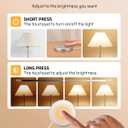 DEWENWILS 2 Pack Touch Dimmer Switch, Plug and Play Lamp Touch Control Pad, Touch Lamp Switch, Dimmable LED/CFL Lights, and Incandescent Bulbs, Dimmer Extension Cord, ETL Listed, White