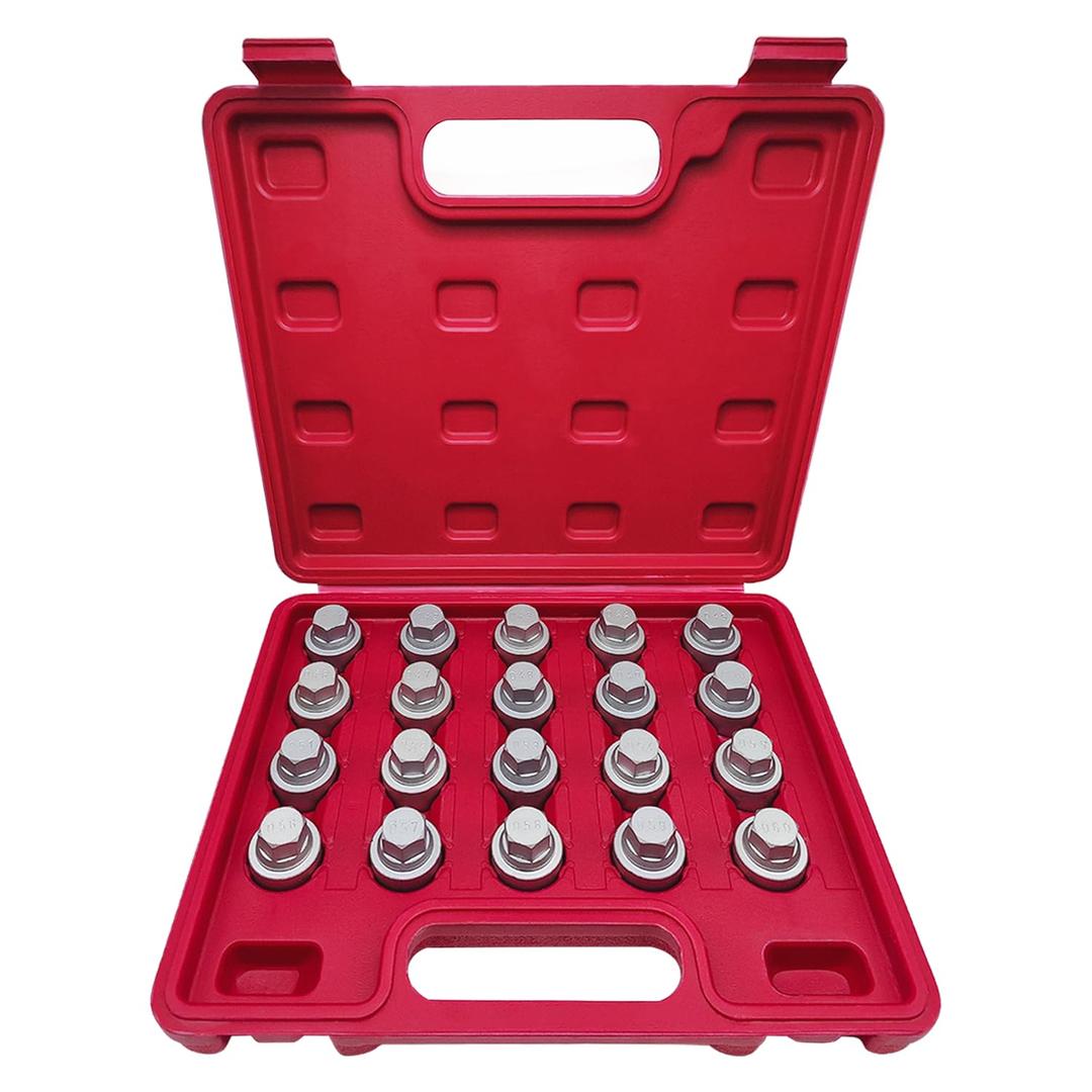 20PCS Wheel Locking Nut Key Kit Compatible with BMW Series, Wheel Lock Nut Socket Bolt Set, Wheel Anti-Theft Lug Nut Removal Tool, Anti-Theft Screw Remover