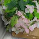 Indian Pooja Backdrop Set, Diwali Curtain Decor, Wisteria Garland 7x5ft White Curtain