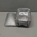 Aluminum Pans with Lids (50-Pack, 8.5"6") 2.25 LB Capacity Foil Food Containers with Lids - 50 Pans and 50 Cardboard Covers - Disposable Tin Foil Pans - for Baking, Meal Prep and Freezer, Takeout