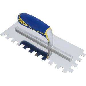 QEP Comfort Grip Stainless Steel Trowel Square-Notch 1/2" x 1/2" x 1/2"