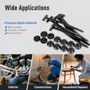 MACTANO 100PCS Nylon Universal Cable Tie Buckle Multipurpose Rivet Zip Tie Clips Automotive