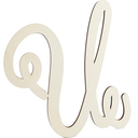 18" Marcella Unfinished Wood Initial Monogram Letter U (Sizes 12"-30")