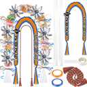 YLOLUL 16 Pcs Graduation Leis 2026 Graduation Candy Lei Kit with Honor Cord Class of 2026 Graduation Ribbon Money Lays Necklace Graduation Gift Party Accessories for Women Men