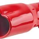 2.5" to 2.8" Car Exhaust Tip, 2.5" Inlet 2.8" Outlet 5.39" Long Stainless Steel Heart-Shaped Surface Polished Exhaust Tailpipe Tip, Rolled Edge Bolt on Diesel Pipe, Universal Fit (Red)