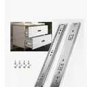 10 Pairs of 10 Inch Full Extension Drawer Slide,JEUIHAU Ball Bearing Side Mount Soft Close Drawer Slides, 2 Way Slide Track Rail, Ball Bearing Runners for Drawer