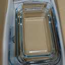 SereneLife 4-Piece Glass Baking Dish with Lids Set - Heavy Duty Rectangular Glass Baking Pan with BPA-Free Lids, Oven-Safe Bakeware for Lasagna, Meats, Desserts, & More - Dishwasher Safe, Black (Gray)