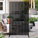 Metal Privacy Screen, 72" Outdoor Privacy Screen, Privacy Fence Panels with Stand, Provide Deck Privacy Protection, Privacy Fence for Garden, Pool, Patio, Balcony, Backyard Landscape